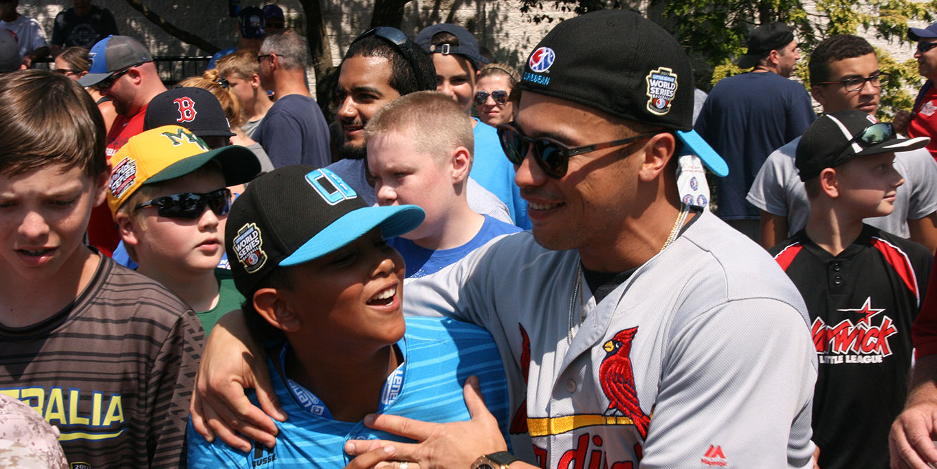 Cardinals Player Interacting with the Crowd